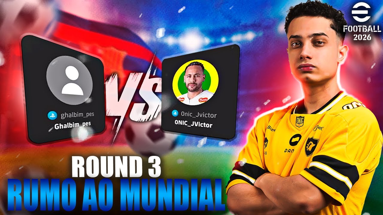 JOGUEI CONTRA O @Ghalbim PES NO ROUND 3 BARCELONA AO VIVO no EFOOTBALL 2026