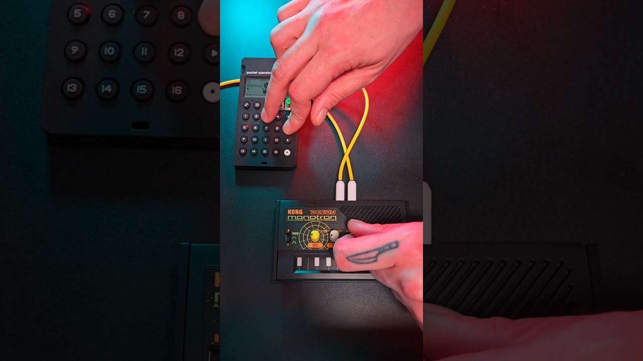 Jamuary Day 06 PO-12 Rhythm into Korg Monotron Delay #pocketoperator #korgmonotron  #jamuary2025