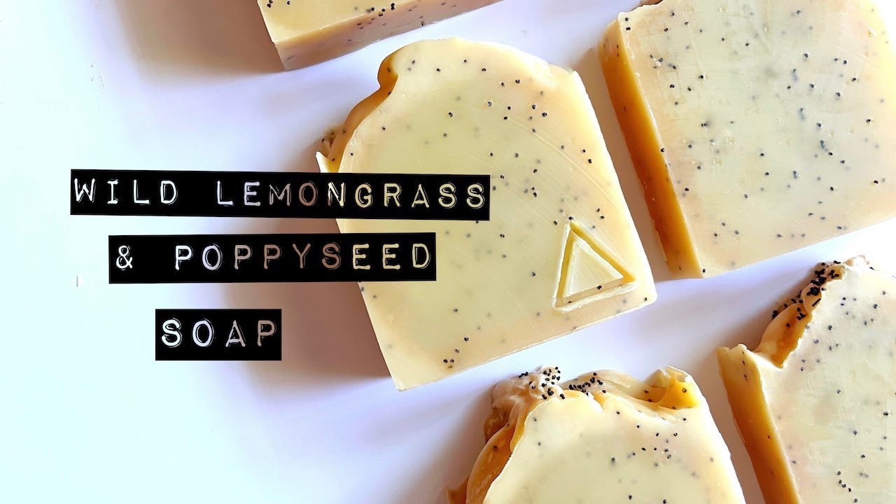Make a handmade Lemongrass soap using Poppyseeds with me | Cold Process method | Bohemian self care