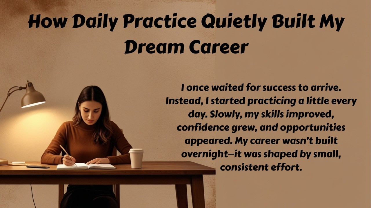 How Daily Practice Quietly Built My Dream Career | An Inspirational English Story