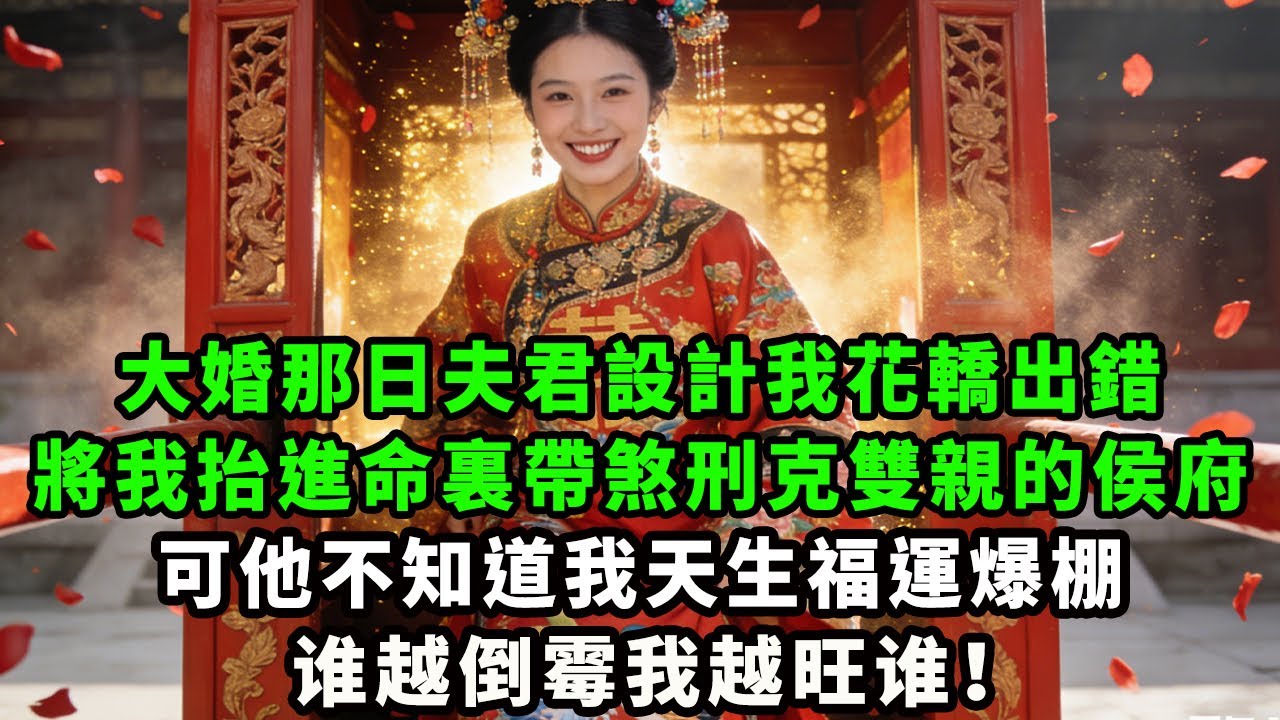 大婚那日夫君設計我花轎出錯，將我抬進命裏帶煞刑克雙親的侯府，可他不知道我天生福運爆棚，谁越倒霉我越旺谁！