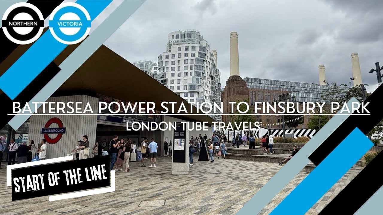 Battersea Power Station to Finsbury Park - Northern Line & Victoria Line London Underground Journey