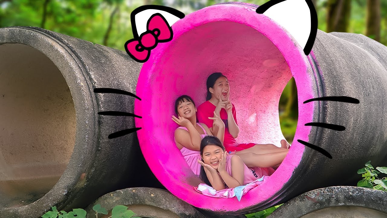 Biến Chiếc Cống Thô Sơ Thành Màu Hồng | Trang Vlog