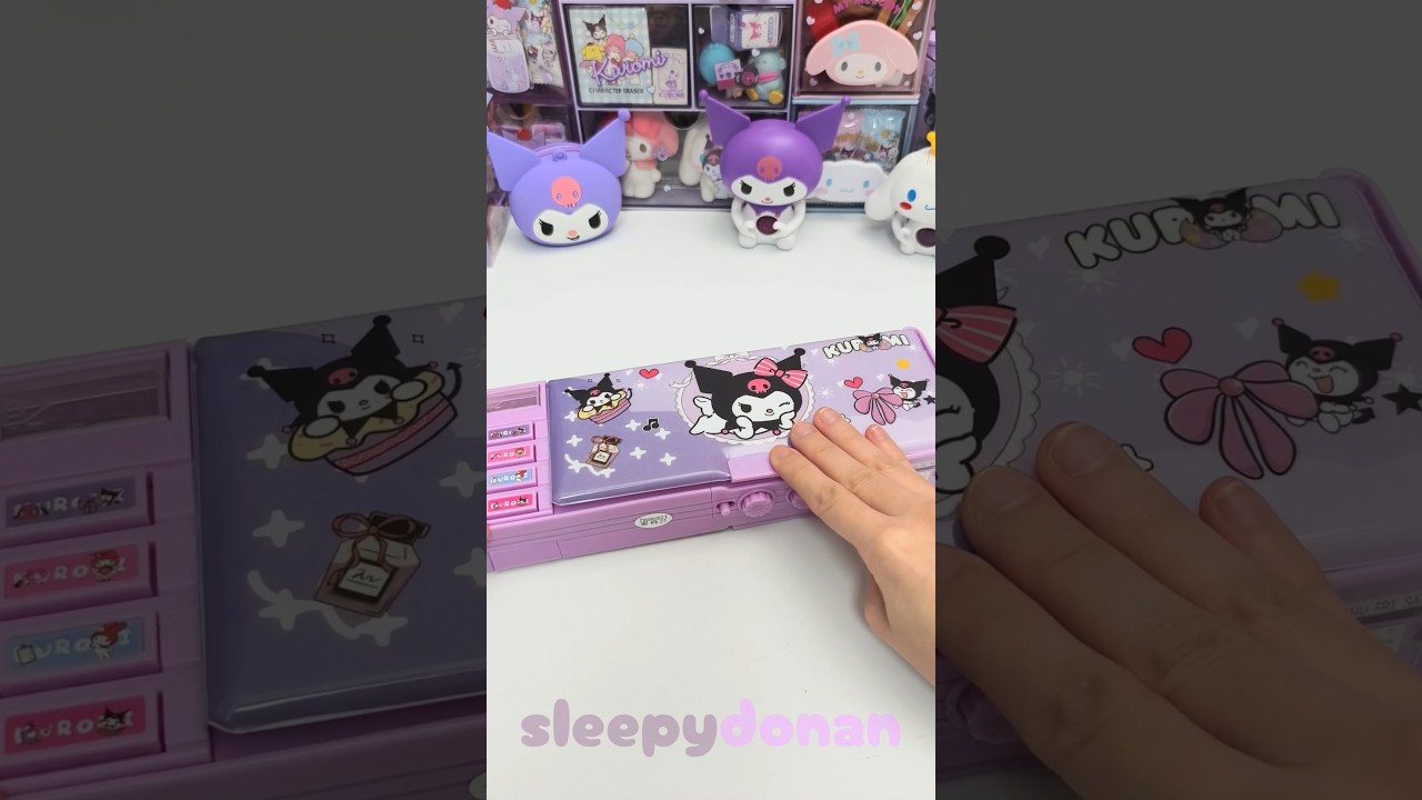 kuromi pencil case🥰 #stationery #backtoschool #kuromi #pencilcase #cute