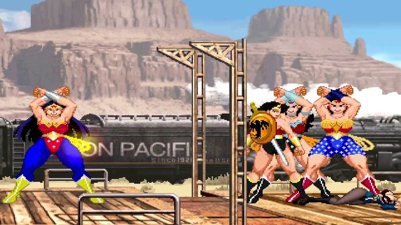 KOF MUGEN Tag Wonderwoman 4X vs Cistyra-CKOFM by: App