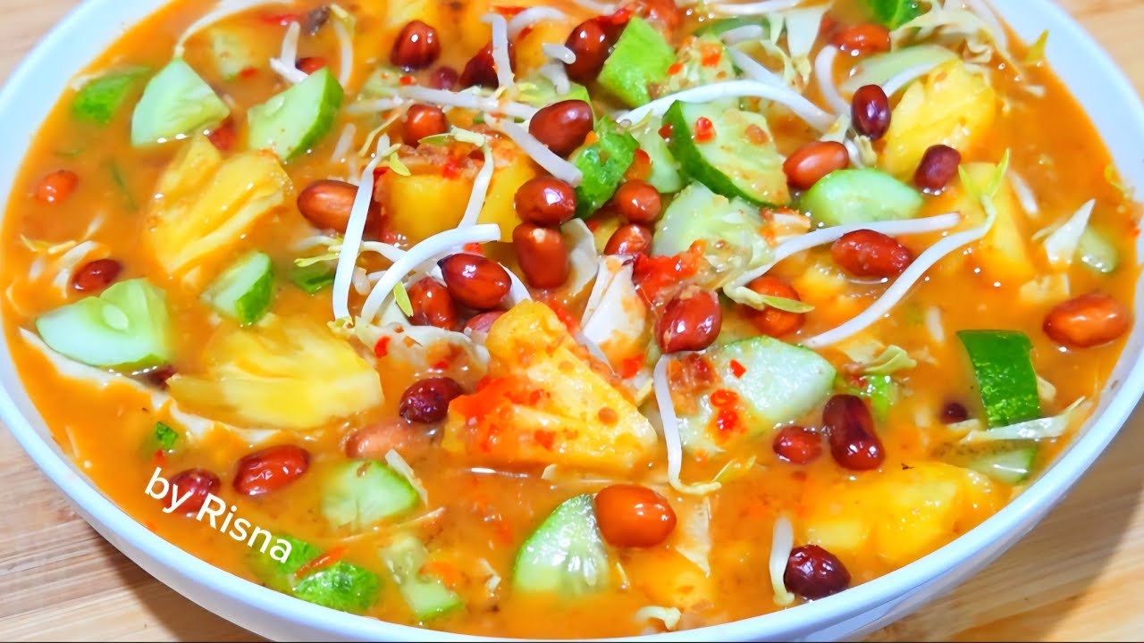 Bikin Yang Seger Pedas Gini Enak Banget Sampai Lupa Dengan Yang Lain‼️ Asinan Sayur Bumbu Kacang