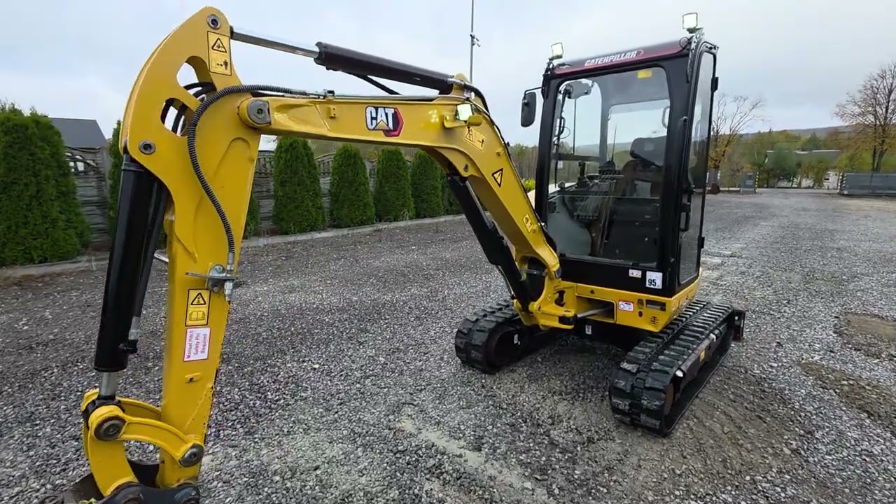 prezentacja CAT 302.7DCR GOODBER minikoparka sprowadzane maszyny 2100 mtg 4 łyżki nowe gąsienice