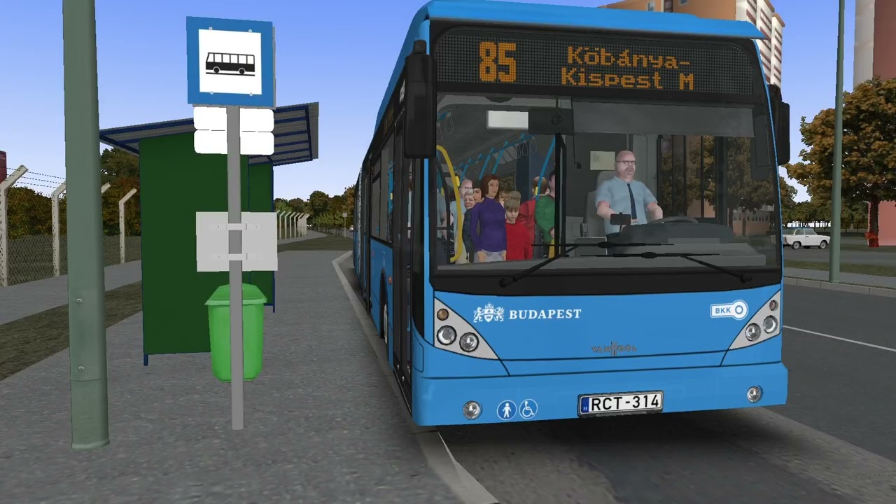 OMSI 2 Délpest 5.1 85-ös busz VanHool NewAG300 RCT-314 Örs vezér tere M+H - Köki (terelt útvonalon)
