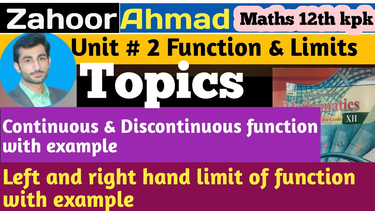 LEC # 21 | Continuous and Discontinuous function | left and right hand limits | class 12 maths kpk.