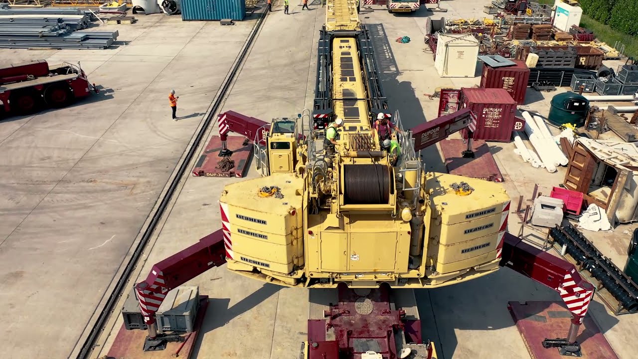 DUFOUR - LTM1750 (800T) - Démontage rallonge flèche treillis
