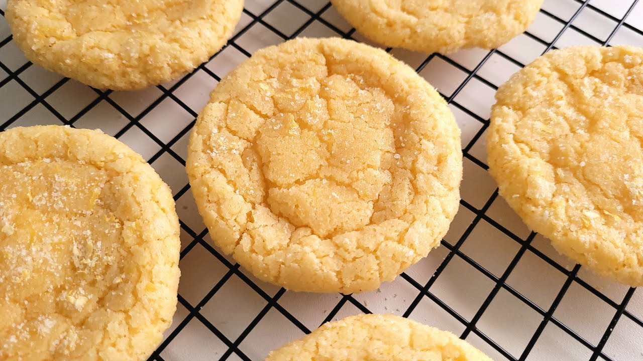 The BEST CHEWY Lemon Sugar Cookies Recipe!