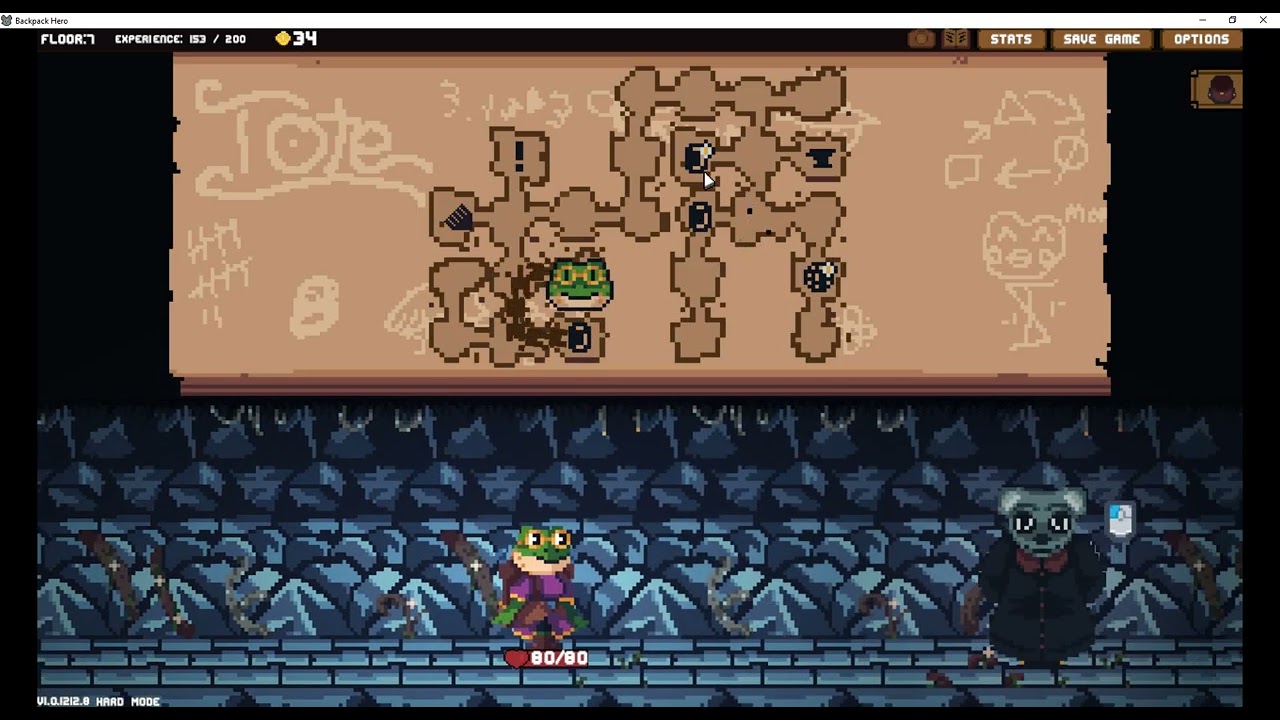 Backpack Hero, Episode 238: Tote, Hard Mode 3 Attempt's Part 4 (instrumental gameplay)