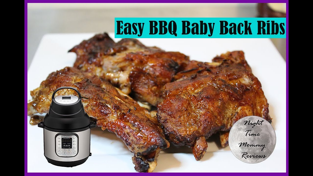 INSTANT POT BBQ BABY BACK RIBS | Instant Pot Air Fryer Lid Recipes