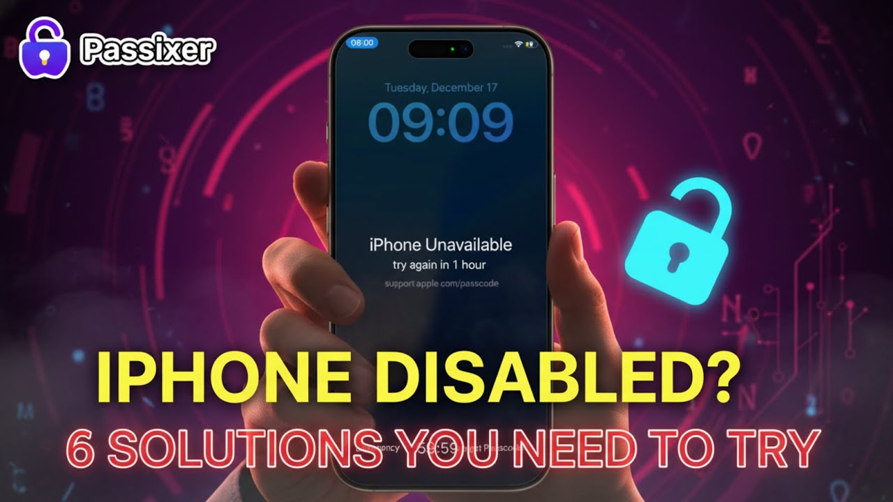 iPhone Disabled for 1 Hour? 6 Solutions You NEED to Try