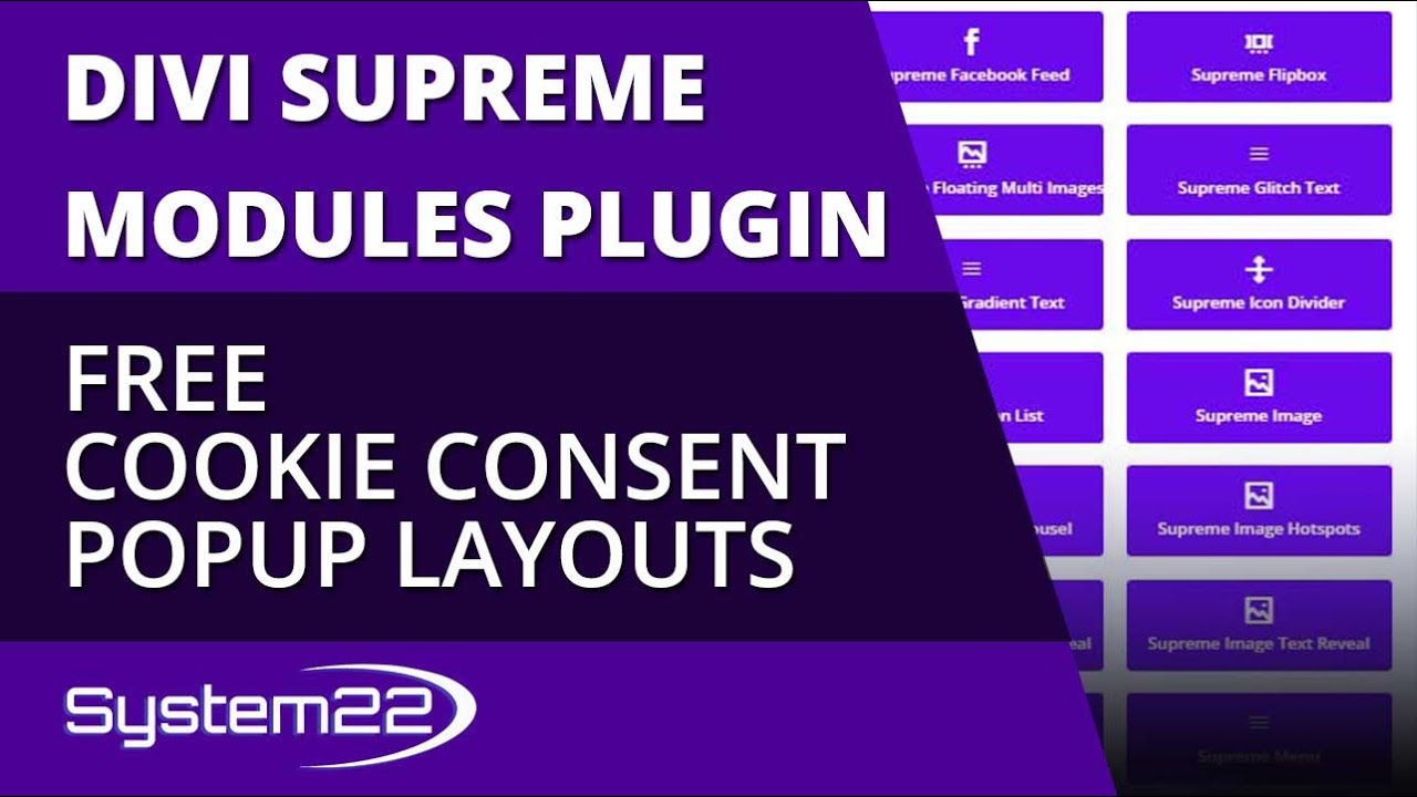 Divi Supreme Modules Free Cookie Consent Popup Layouts 👈