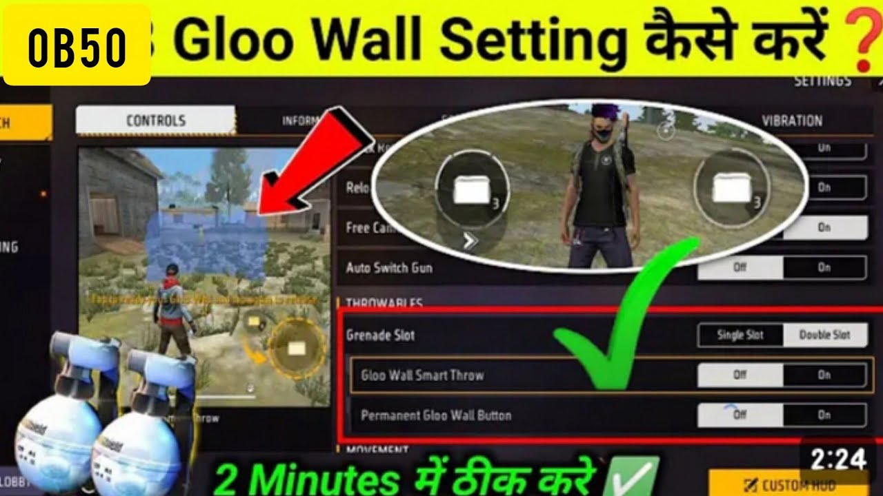 ff gloo wall settings new update |free fire fast gloo wall settings|0B50 Gloo wall setting कैसे करें