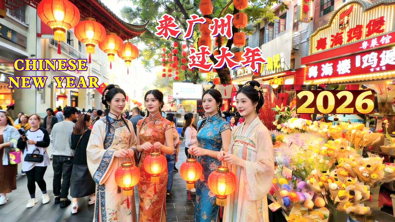 来广州，过大年！2026农历新年游广州｜穿越古今感受广州最真实的过年气氛！北京路美食街｜大佛寺马年祈福｜永庆坊古韵建筑/Happy New Year!