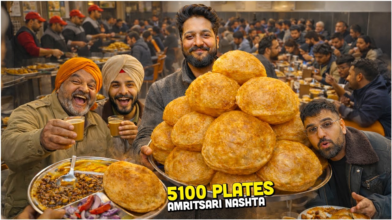 3 घंटे Waiting 😍 LEGEND Indian Street Food 🇮🇳 Kanha Ji Ka Basketball Sized Nashta Giani Tea Stall