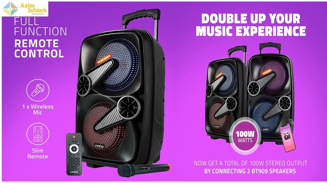 Artis BT909 50W Wireless Bluetooth Party Speaker II Unboxing Artis BT909 50W Party Speaker