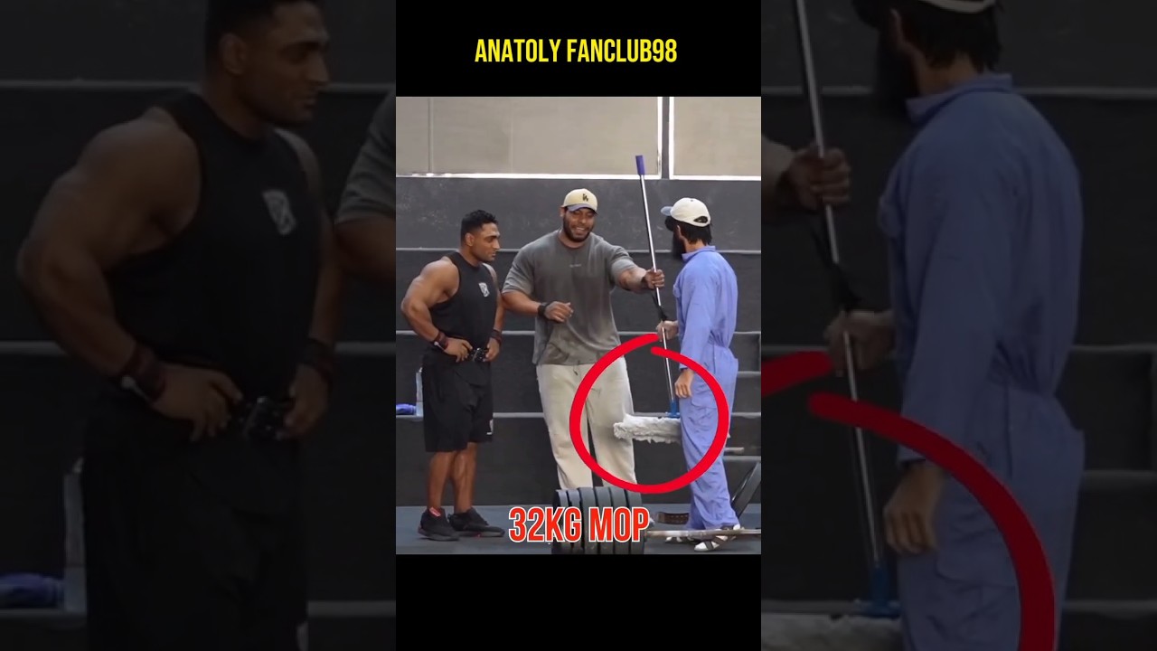 32 kgs mop side effect 🤓|#anatoly #gym #prank