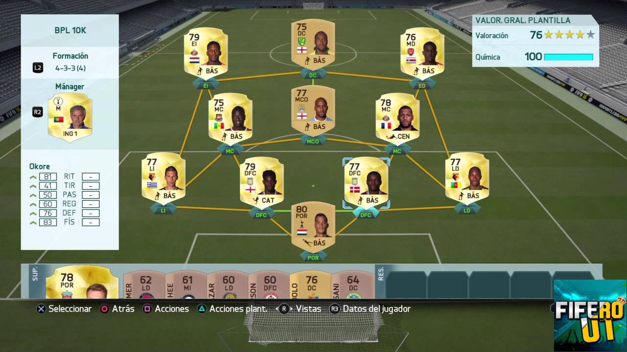 La mejor Plantilla del Ultimate Team! | BPL 10k | PS4 | HD | FiferoUT