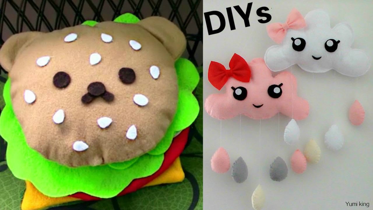 DIY Room Decors: DIY Rilakkuma Scatter Hamburger Pillow + Hanging Wall Clouds Pillow