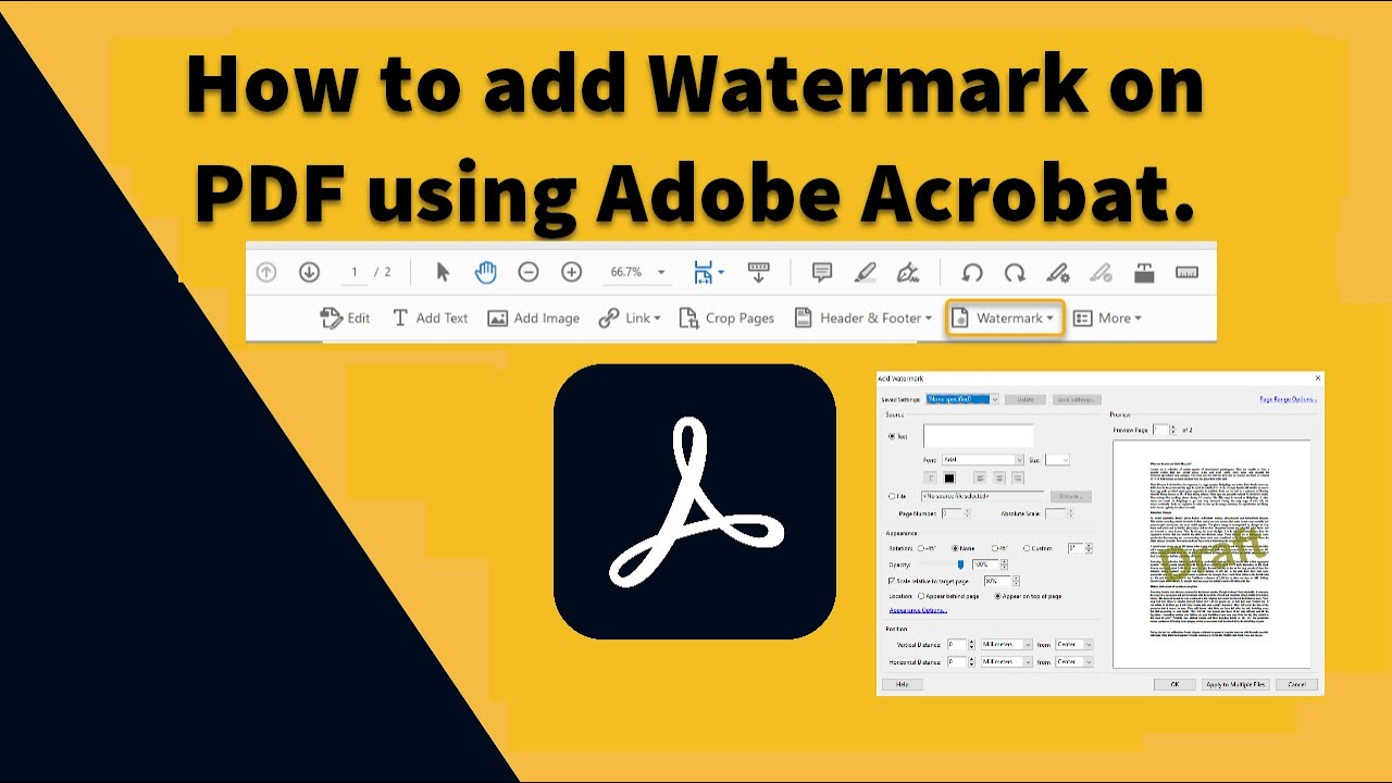 How to add watermark in PDF