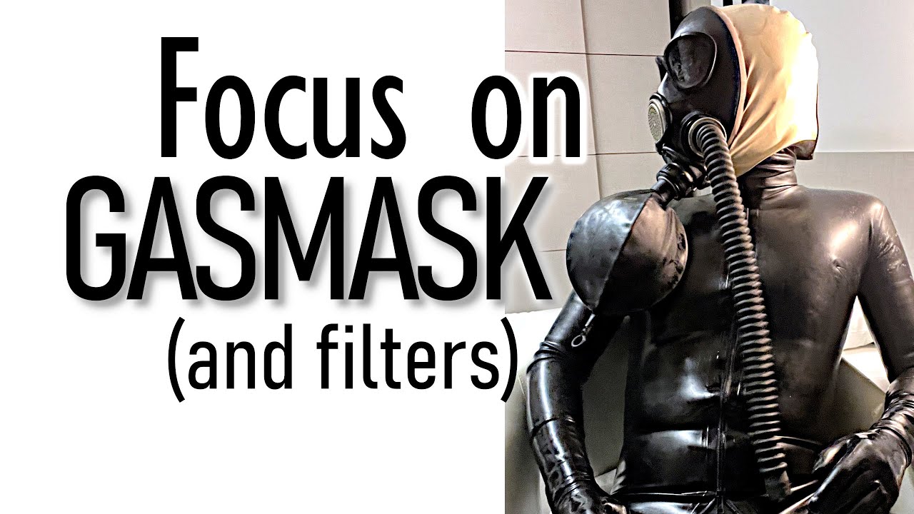 Focus on the rubber GASMASK: how I wear it and the air filters #latex #gasmask #rubber #rubberman