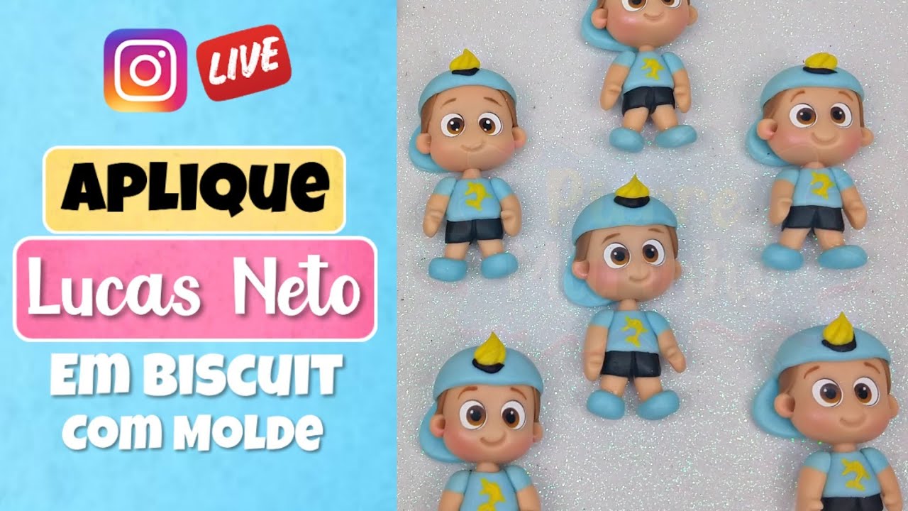 Apliques de laço do Lucas Neto em Biscuit com MOLDE - Semana Especial Simone Moldes | Pierre Marinho