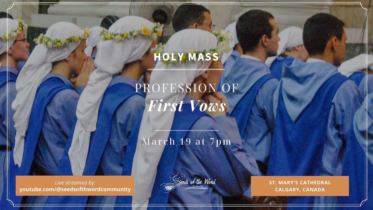 Profession of First Vows - Seeds of the Word Community, Calgary - CA | March 19,  2023