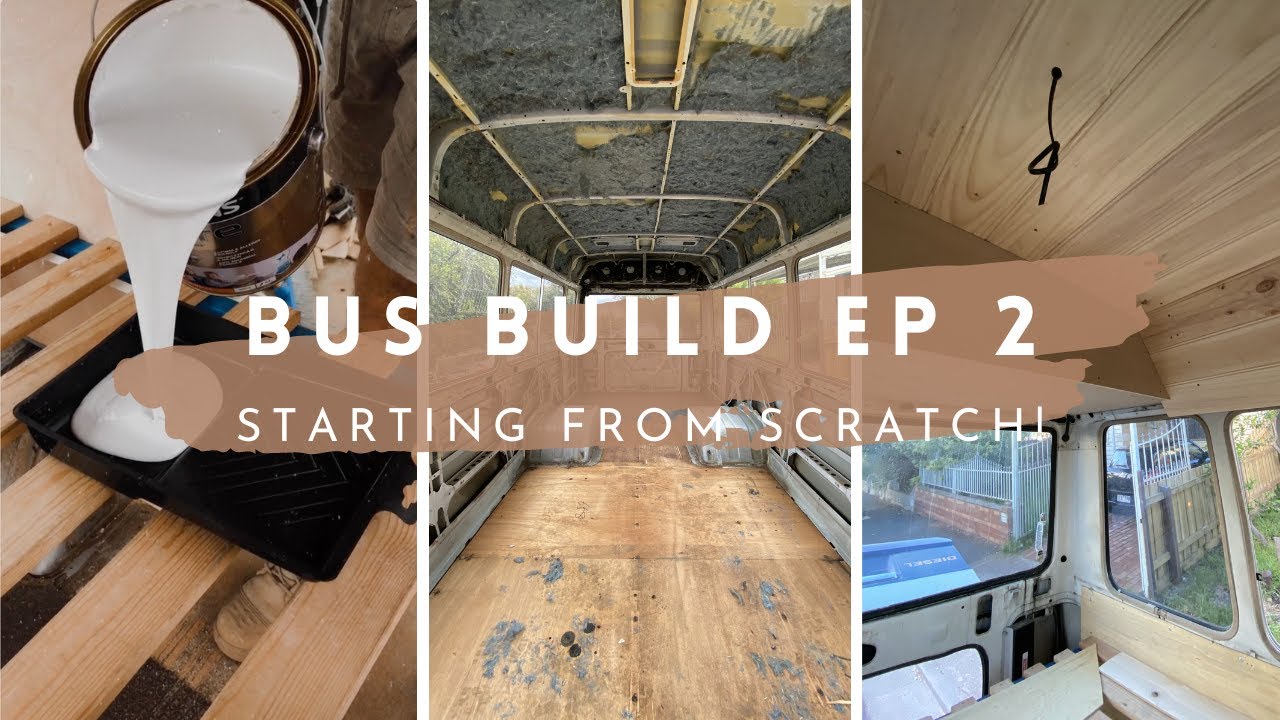 TOYOTA COASTER BUS BUILD | Ep 2. Starting from scratch and planning the bus layout