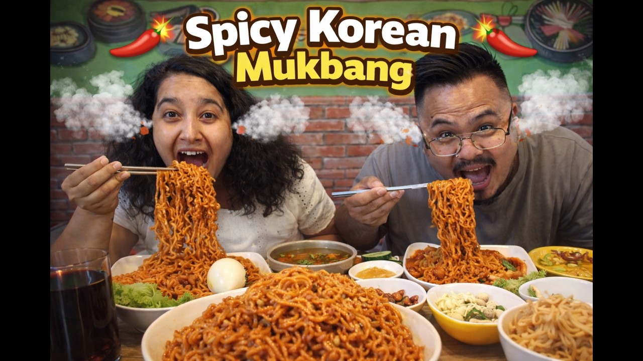 🌶️🔥Spicy Korean Food Mukbang || आज त कत्ति धेरै कोरियन फुड खाइयो