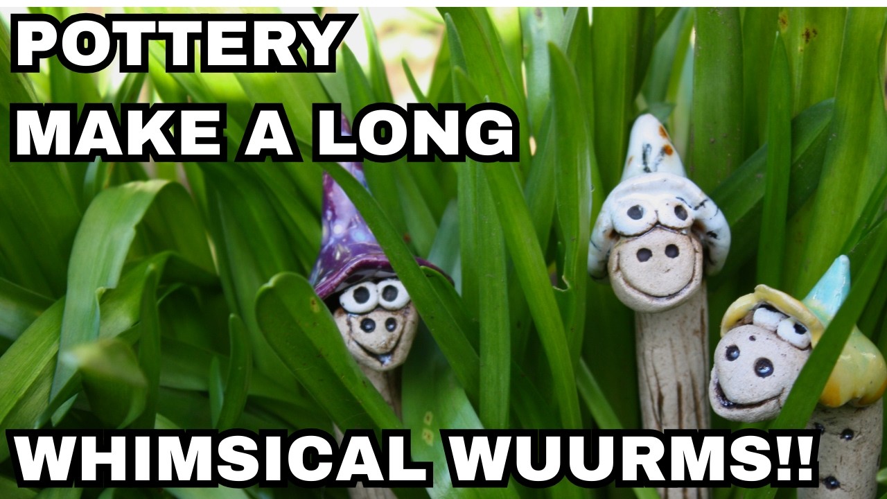Beginners Pottery Make a long! Whimsical Garden Wuuurms!!