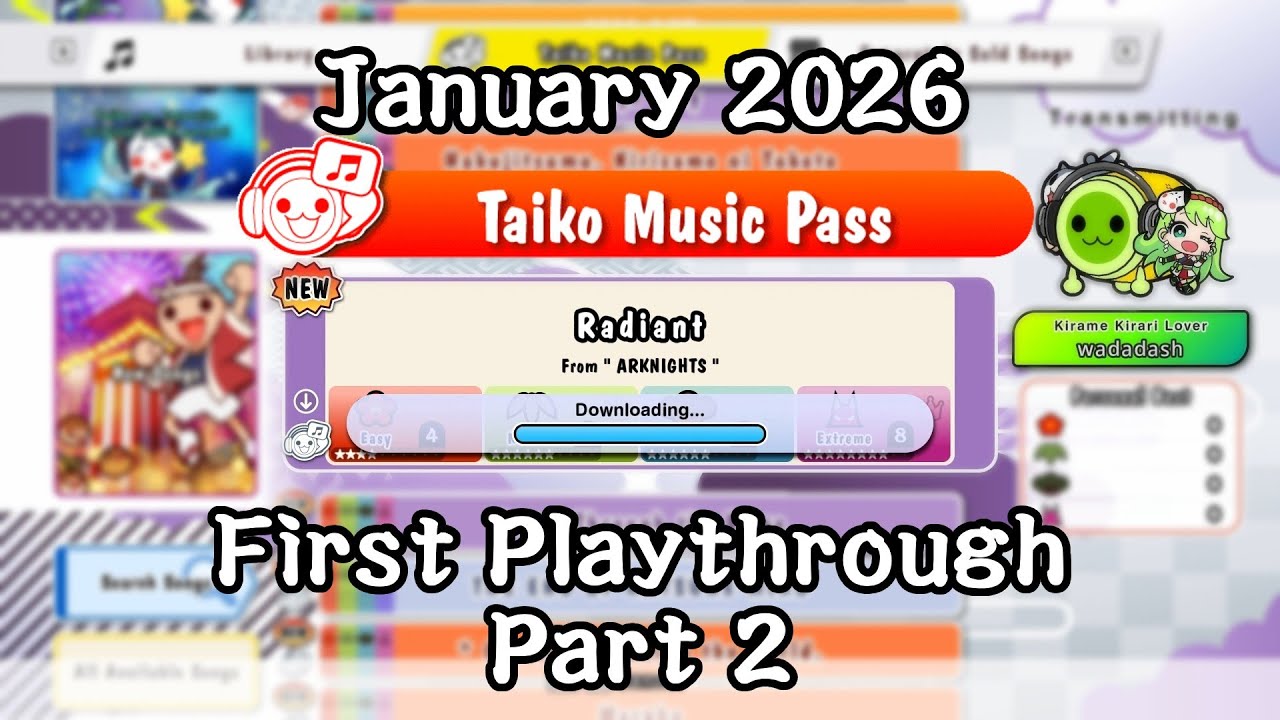 January 2026 Taiko Music Pass Songs First Playthrough (Part 2)【Taiko no Tatsujin Rhythm Festival】