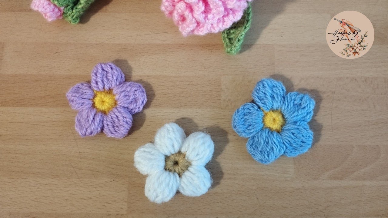Ep. Crochet Puff Flower🌼| Very Simple Crochet Flower for Beginners| How to Crochet Flower