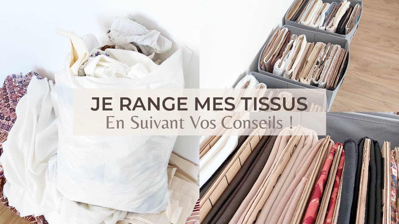 Je Range mon Stock de Tissus en Suivant Vos Conseils ! // Vlog Couture // Podcast Couture