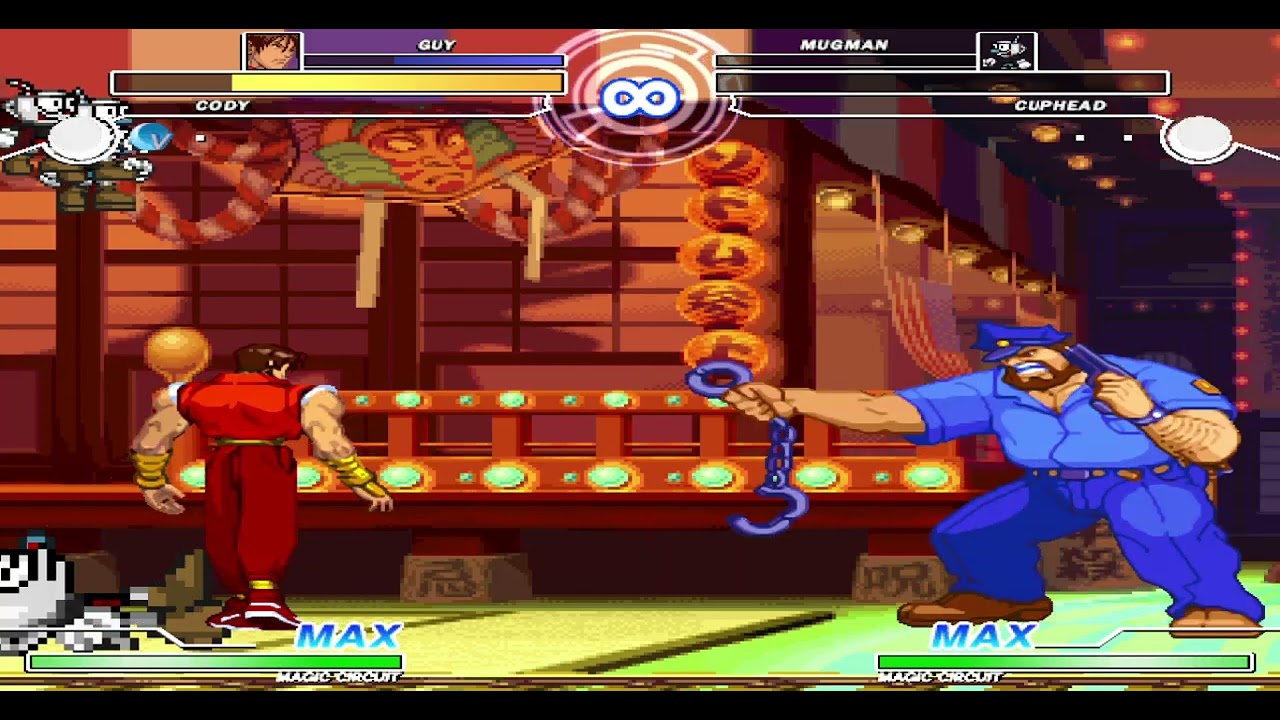 Mugen Fighting Jam 1.1 Request #202: Cody Travers & Guy vs Cuphead & Mugman