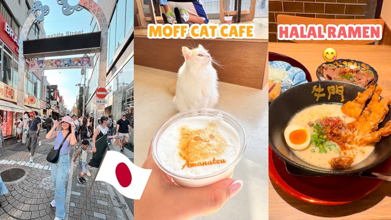 Takeshita St | Cat Cafe | Halal Ramen Shibuya 🇯🇵 Tokyo, Japan 2024 Part 4 | Shen Asidor VLOGS