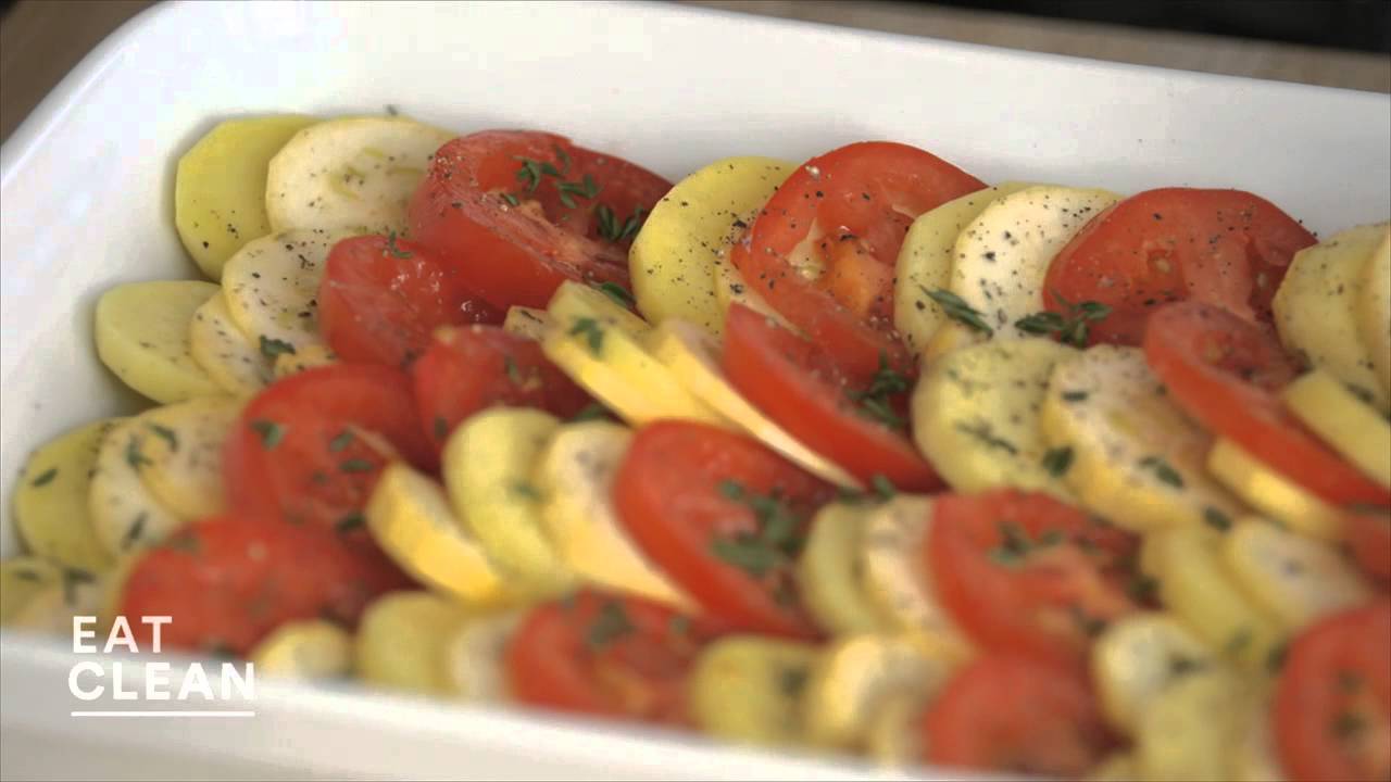 Layered Tomatoes, Squash and Potato Recipe - Eat Clean with Shira Bocar