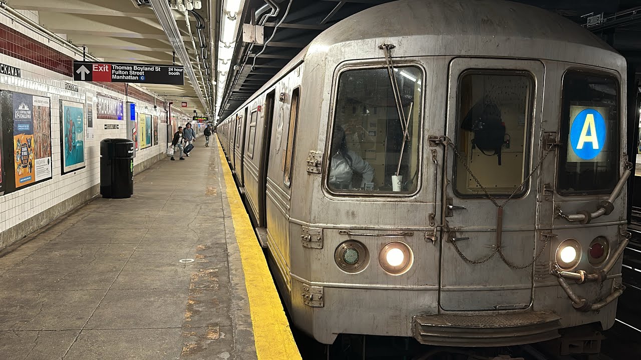 IND Fulton St Line: (A) (C) Local/Express & NIS Trains @ Rockaway Avenue (R46, R179, R211A, R211T)
