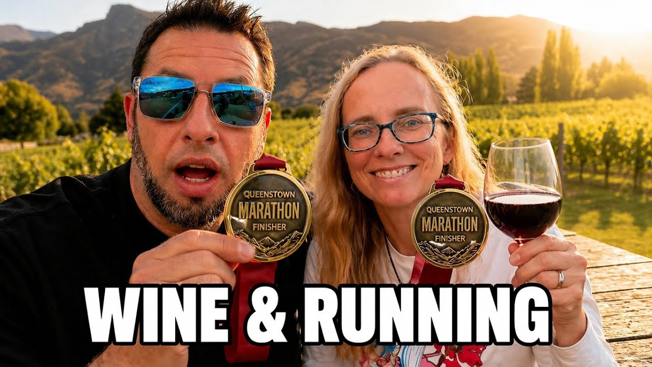 QUEENSTOWN NZ TRIED TO KILL US! Part Bus, Hail in our first Half Marathon & Wine tour.