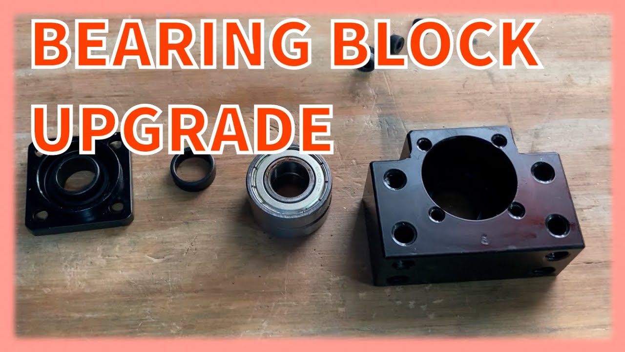DIY CNC ball screw support upgrade BK12 bearing block.