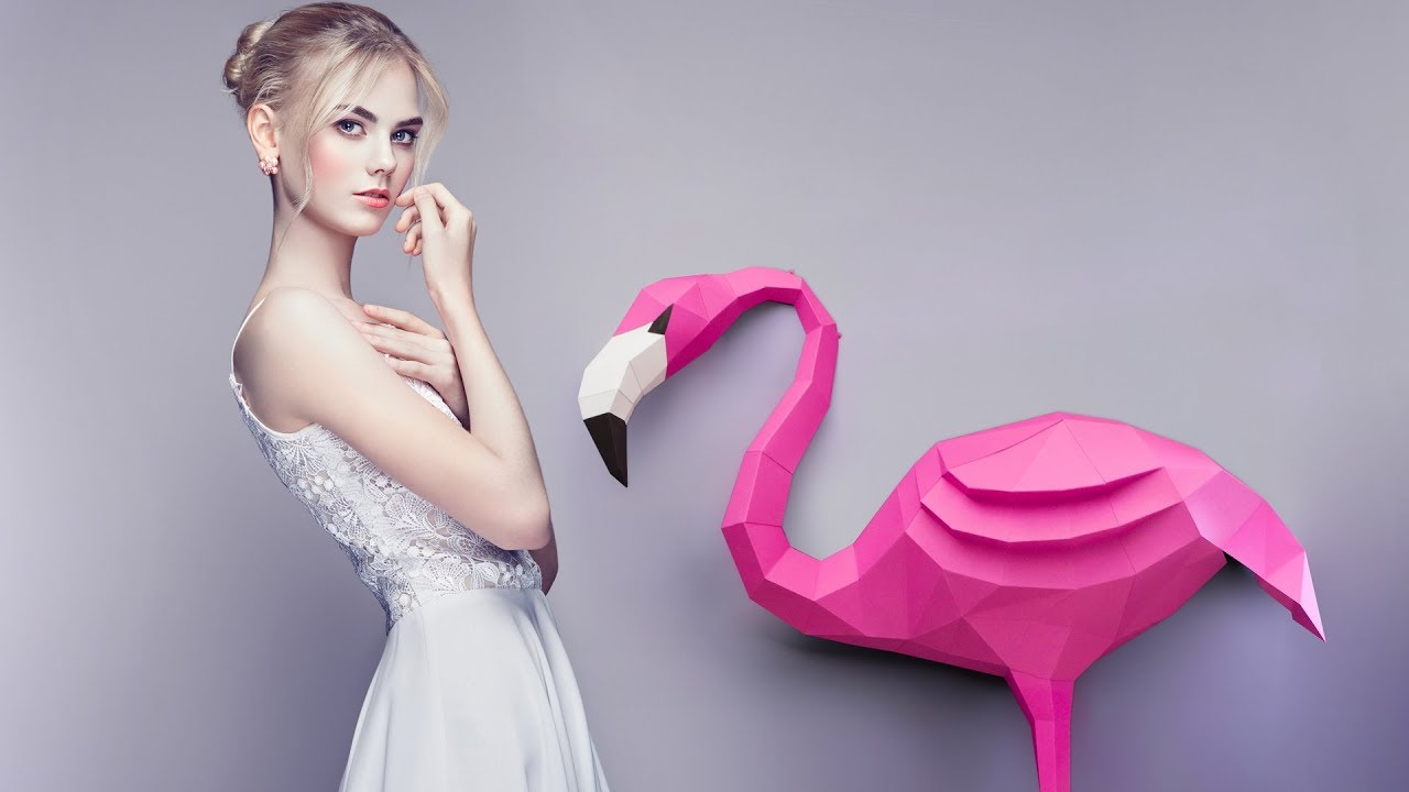 FLAMINGO Papercraft - DIY Paper Sculpture Tutorial
