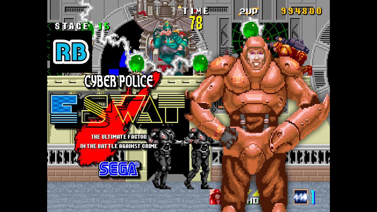 1989 [60fps] E-Swat (World) Speedrun 7m57s Nomiss ALL