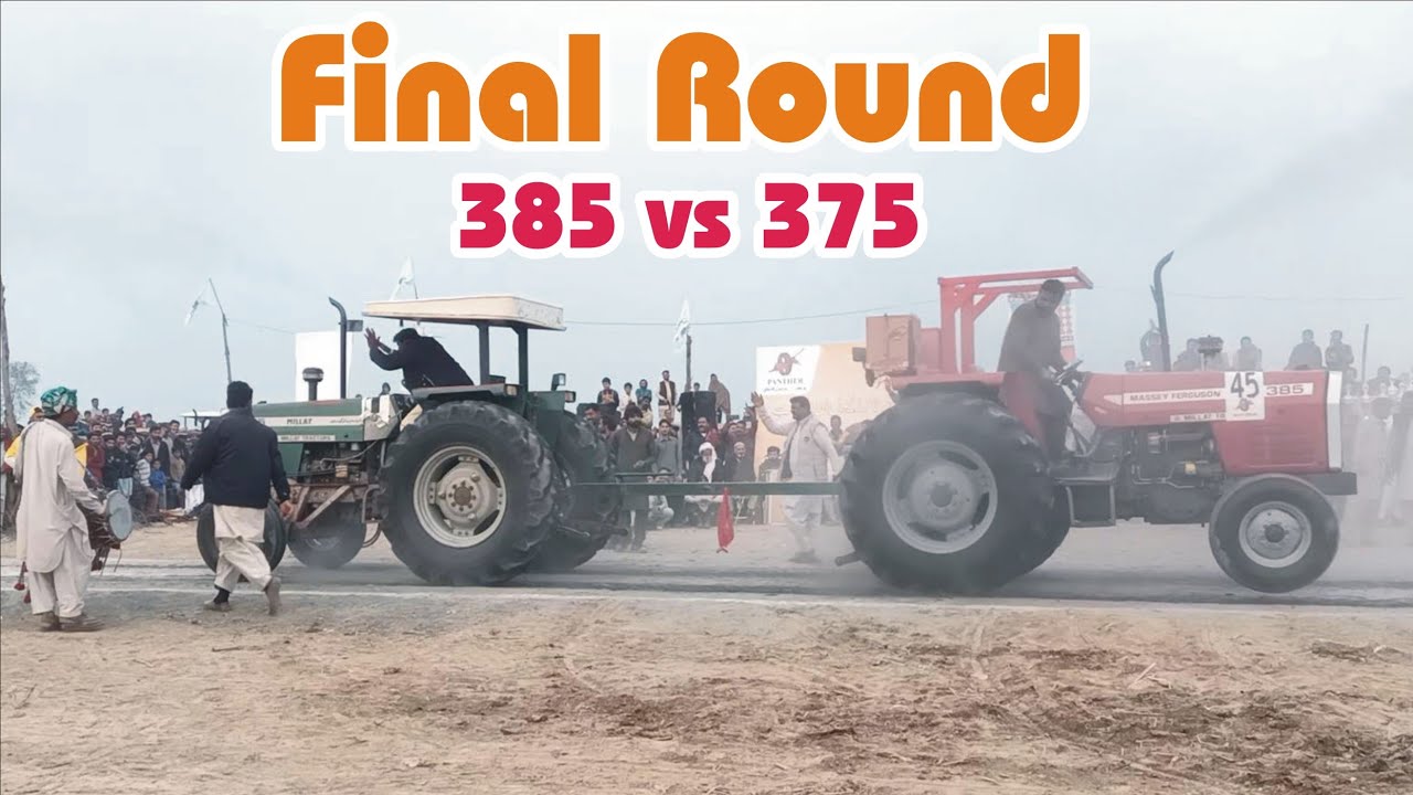 Massey Ferguson 375 vs 385 Finel Round | Tochan Competition Faisalabad 2024 | Tractors Tochan mela
