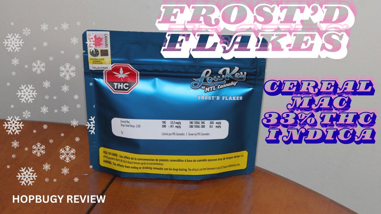 Frost'd Flakes Cereal Mac MTL Cannabis Indica  33% THC Pot Review