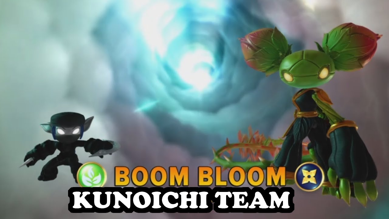 Skylanders Imaginators - Dark Ninja Stealth Elf & Boom Bloom GAMEPLAY - KUNOICHI TEAM