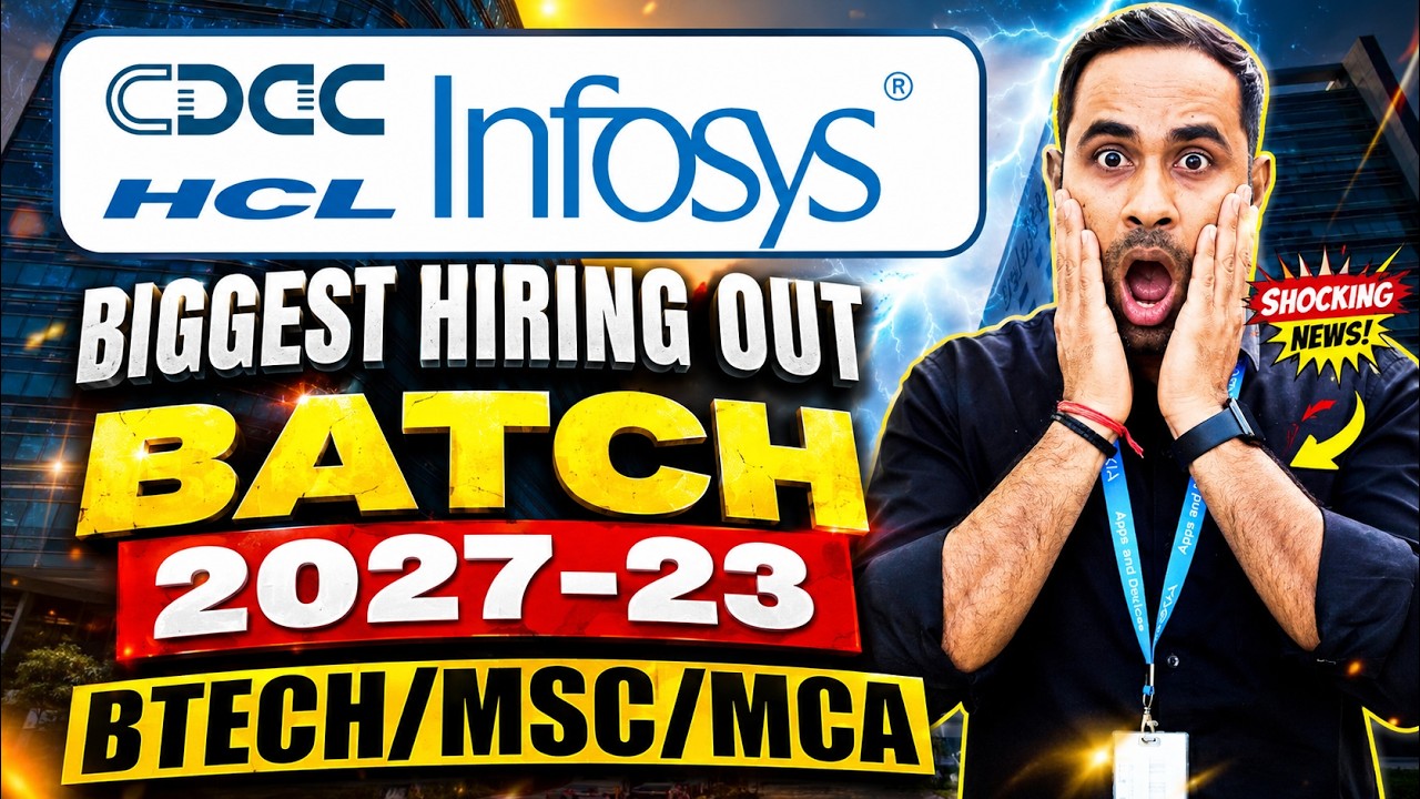 CDAC, Infosys, HCL проводят крупнейший набор сотрудников | Выпуск 2027-2023 гг. | BTech/MTech/MSC...