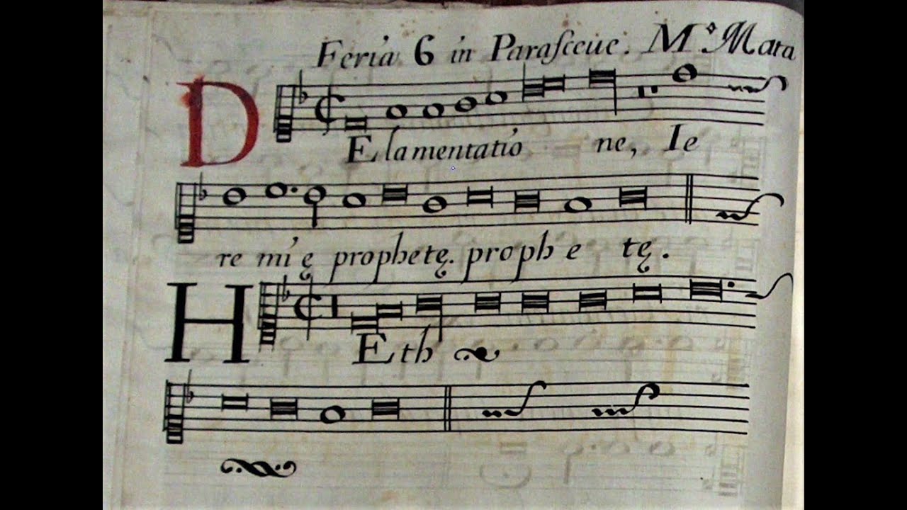 Extrait des Lamentations d'Antonio Rodriguez de Mata (XVIIe s., Cathédrale de Mexico)