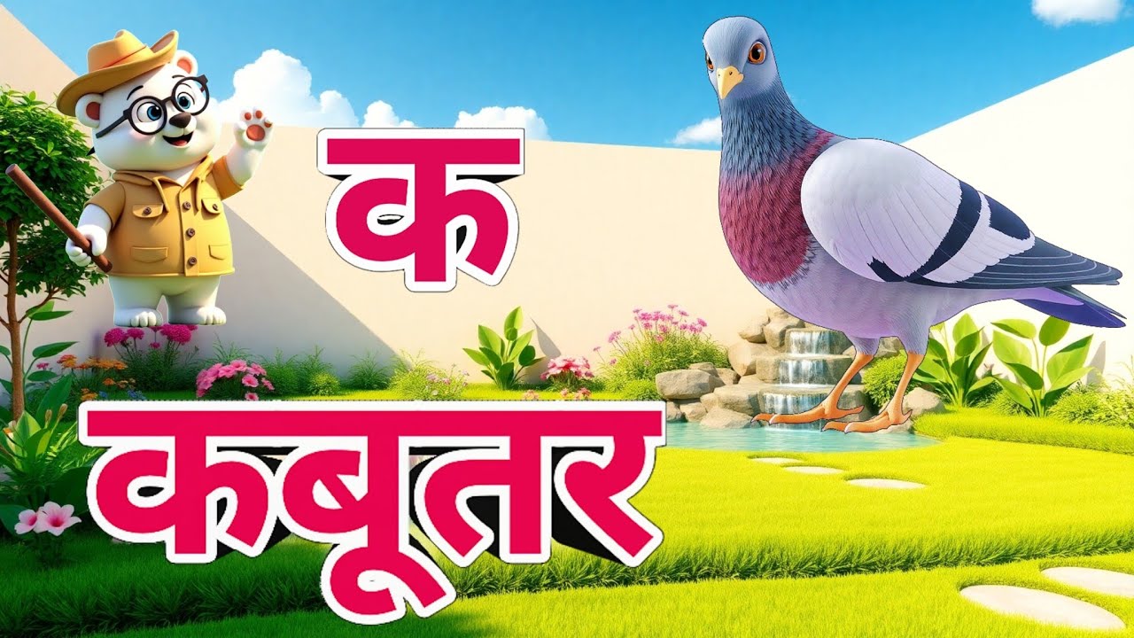  क से कबूतर,अ से अनार, आ से आम,हिंदीवर्णमाला,अआईऊएओ, a se anar, aa seaam | abcd, a for apple#kids 